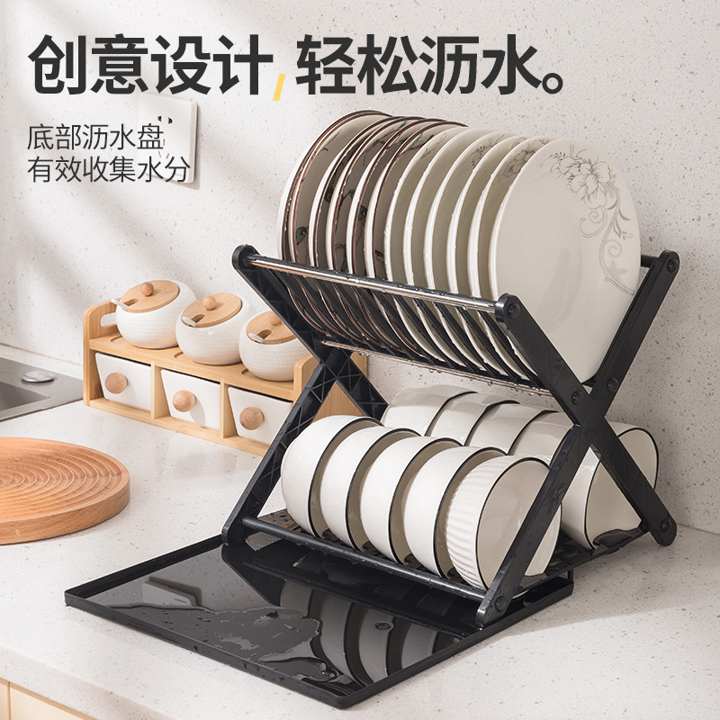 厨具厨房用品/隔热硅胶垫/碗盘收纳盒/阳台柜防晒防水/碗架北欧细节图
