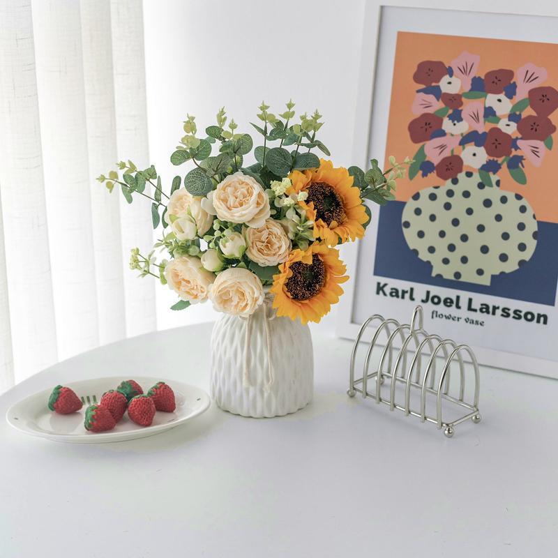 向日葵假花花摆设客厅餐桌面花艺装饰摆件卧室干花束绢花