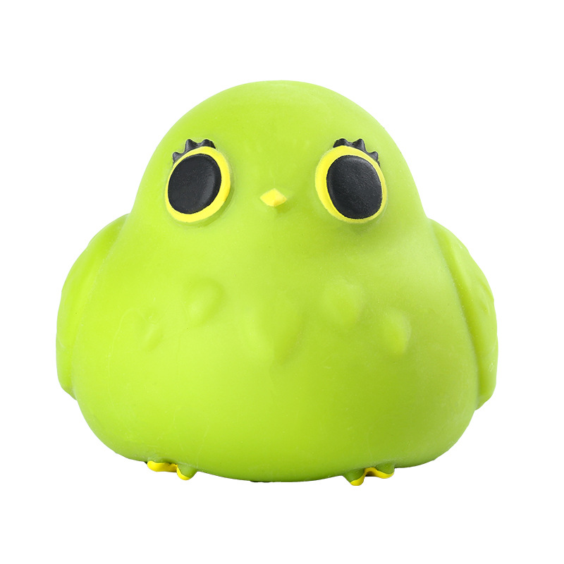 Hiku Round Eye Cat Head Eagle Squeeze Fun Stress-Relieving Toys, stress-relieving squeeze Toys, Soft Silicone rubber children's dolls Item Picture