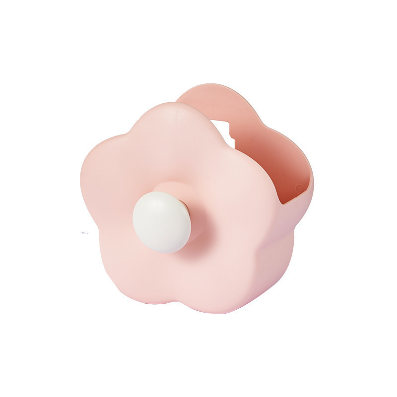 Flower makeup brush storage box, wall-mounted home bathroom, dressing table, desktop, comb and toothbrush, cute cartoon storage box Item Picture