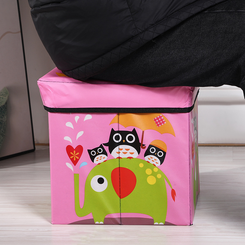 Cross-border bestseller cartoon storage stool, toy storage sofa stool, multi-functional Oxford cloth organizing box Specification image