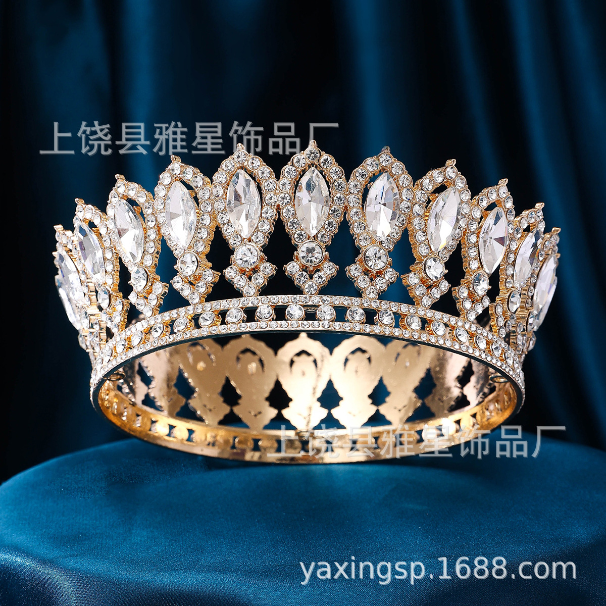 New diamond, gold and silver princess headwear in multiple colors, grand wedding dress, super glittering crystal, luxurious goddess bride Application Scenario