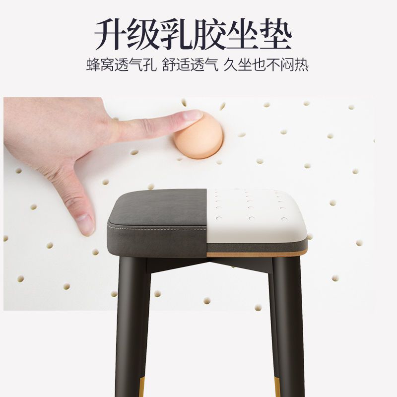 The home light luxury stool can be stacked as a square stool. It is a fashionable living room stool, a modern and simple dining table stool, and a bedroom dressing stool that is thickened Application Scenario