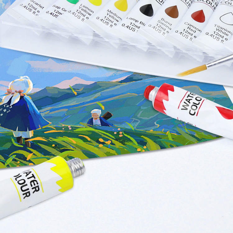 Yalong Cross-border's newly designed best-selling watercolor student art supplies, children's watercolor painting sets Application Scenario