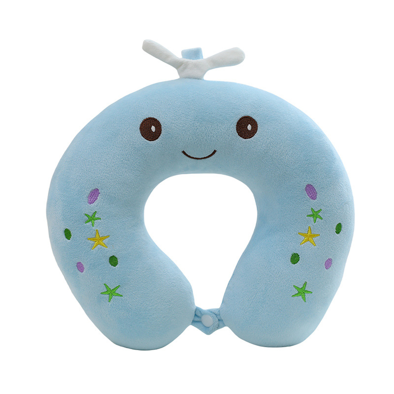 网红U型枕儿童学生午休睡觉创意便携式旅行坐车护颈头枕女生优选白底实物图