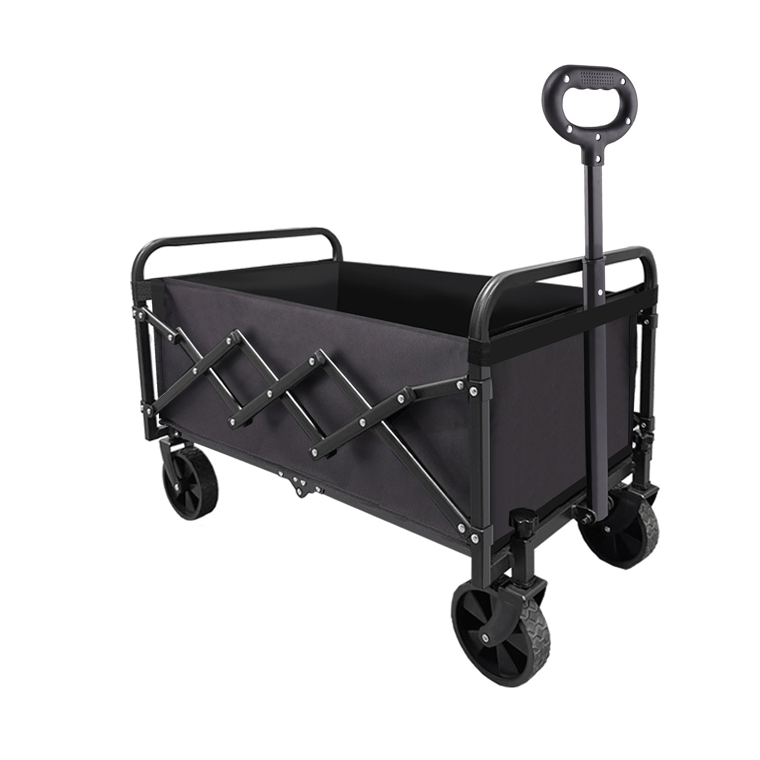 征崎户外便携快拆折叠露营车小推车旅游摆摊买菜手拉儿童可躺拖车白底实物图