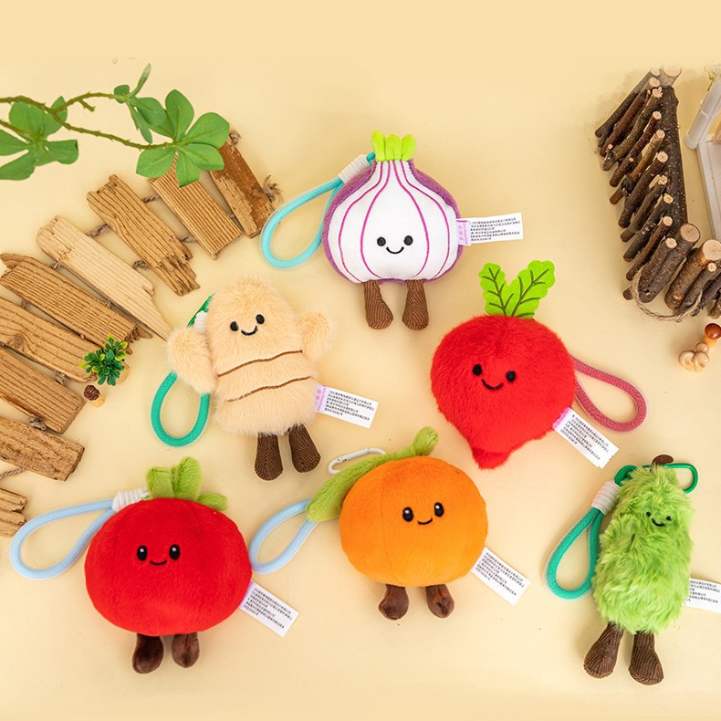 创意果蔬葱姜西红柿洋葱玩具可爱挂件毛绒玩具公仔钥匙扣玩偶