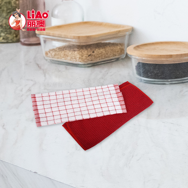 LIAO超细纤维家用抹布木纤维干湿两用毛巾厨房不沾油保洁洗碗布