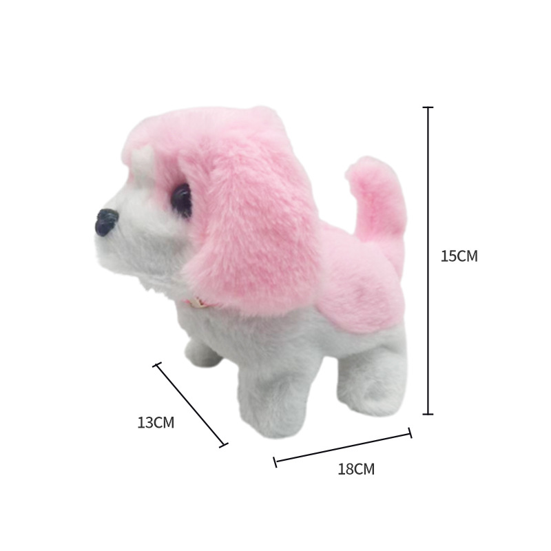 Artificial electric dog plush electric puppy can walk and bark and nod and wag tail teddy dog pet children's toy Item Picture