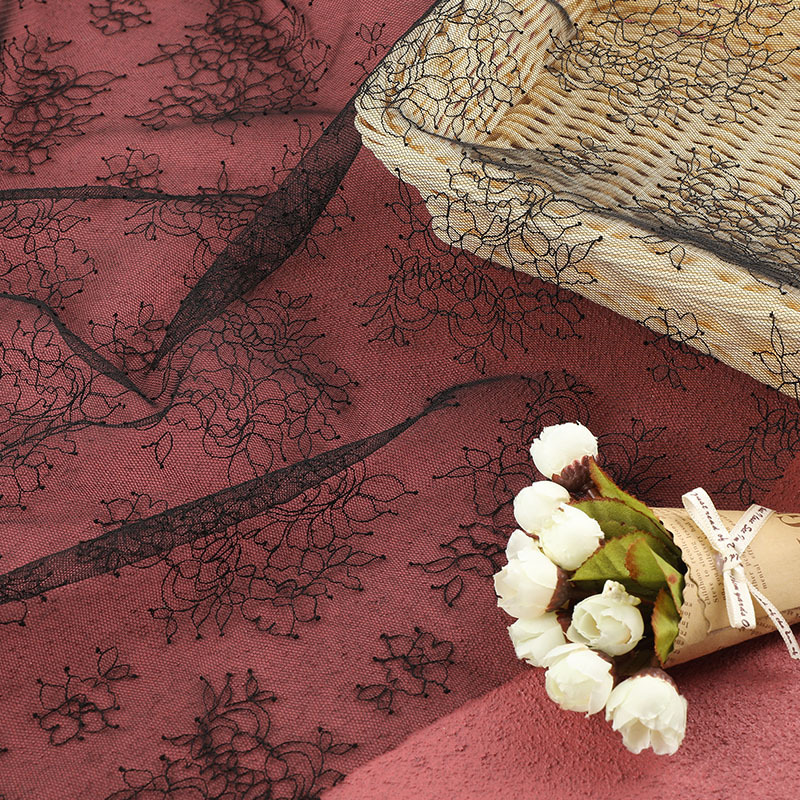 加工定制黑色满幅蕾丝面料锦氨蕾丝布料婚纱精美礼服蕾丝面料