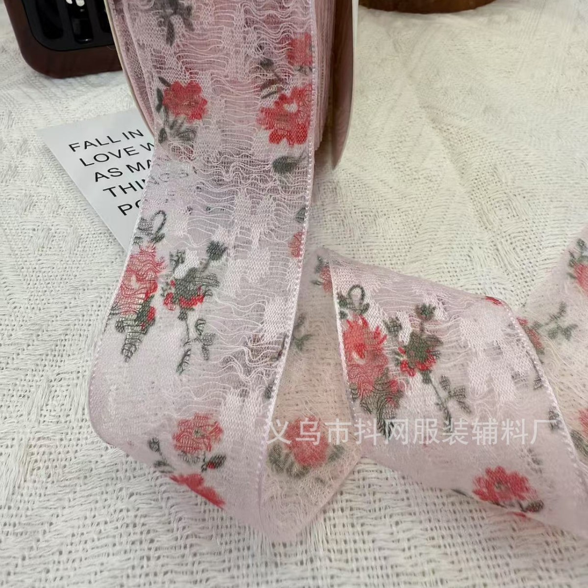 3.8cm nuevo estilo chino sombrero de paja floral adornos para el pelo accesorios para el cabello hecho a mano DIY arco flor cinta de embalaje al por mayor Specification image