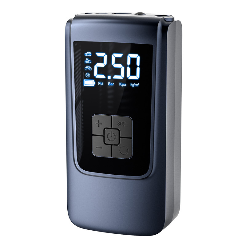 New portable car air pump, intelligent digital display air pump, bicycle tire, basketball electric air pump cylinder Item Picture