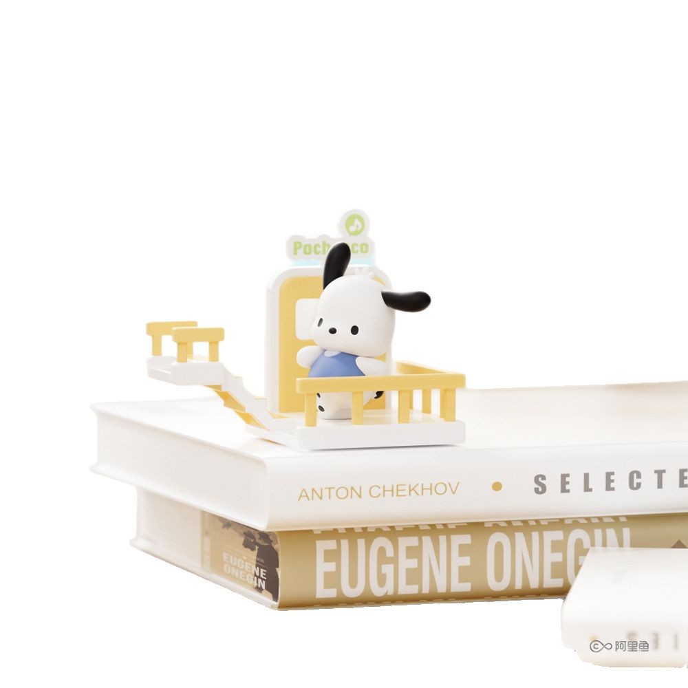 正版三丽鸥萌趣爬爬梯系列磁吸冰箱贴凯蒂猫摆件玉桂狗库洛米礼物白底实物图