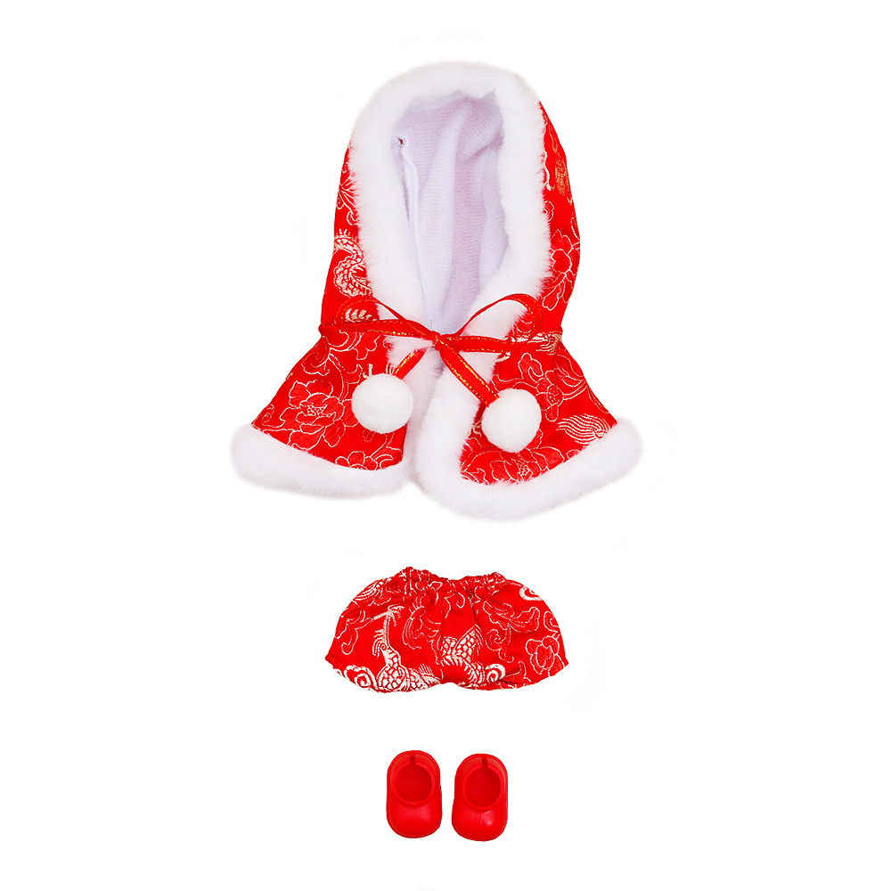 New Year's style cape for kids, red shawl for Spring Festival and winter, blind box, Star people's cloth replacement outfit, Zsiga Gazi Sister small clothes Item Picture