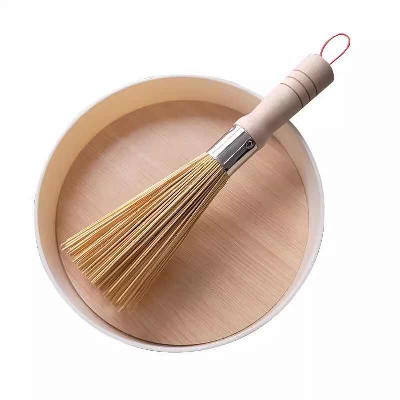 Natural bamboo pot brush, pot brush, bamboo pot brush, kitchen pot brush, magic bowl brush, household cleaning brush, bamboo kitchen broom Item Picture