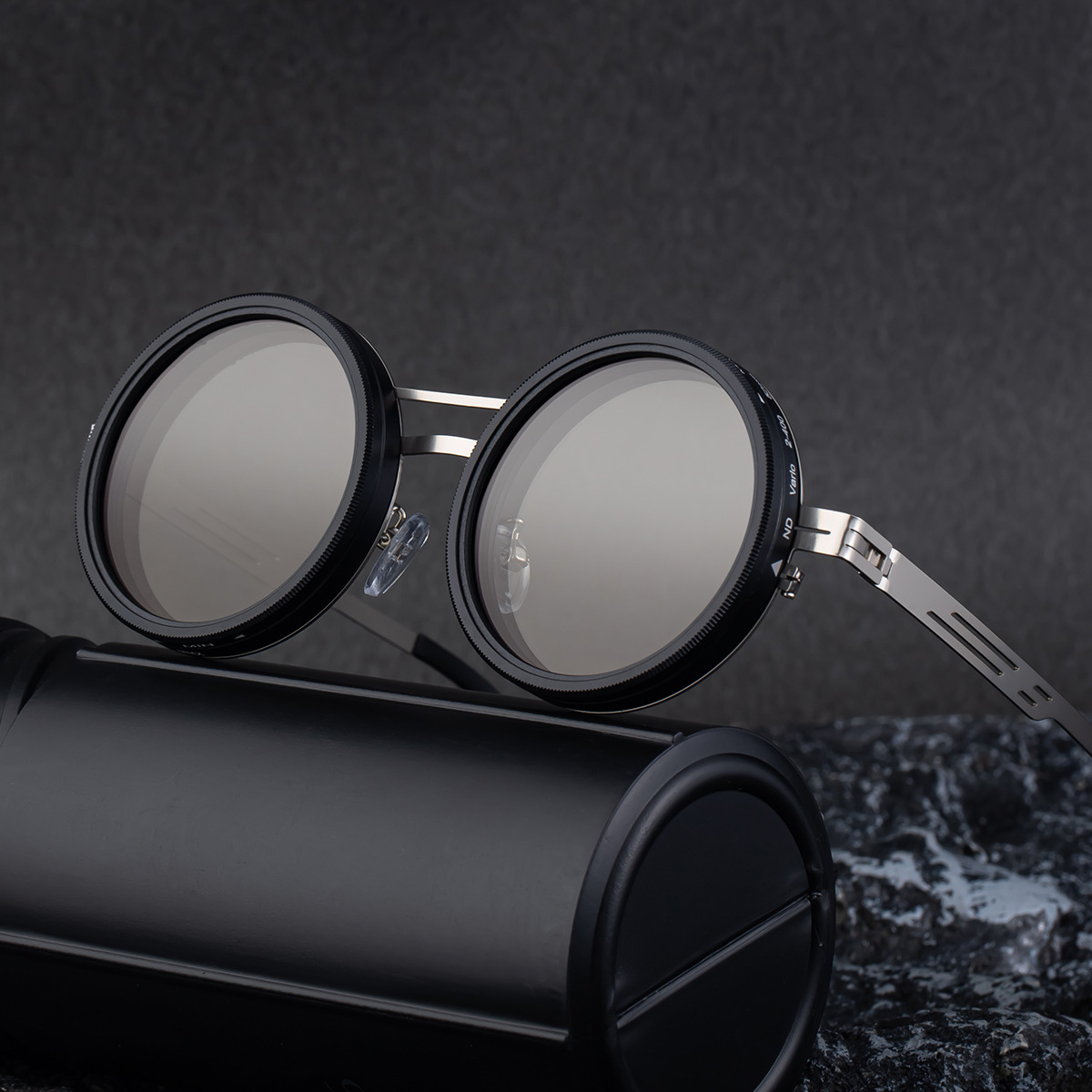 ND9档可调减光墨镜高清偏光钓鱼防晒太阳镜手动减光旋转镜片眼镜详情图3