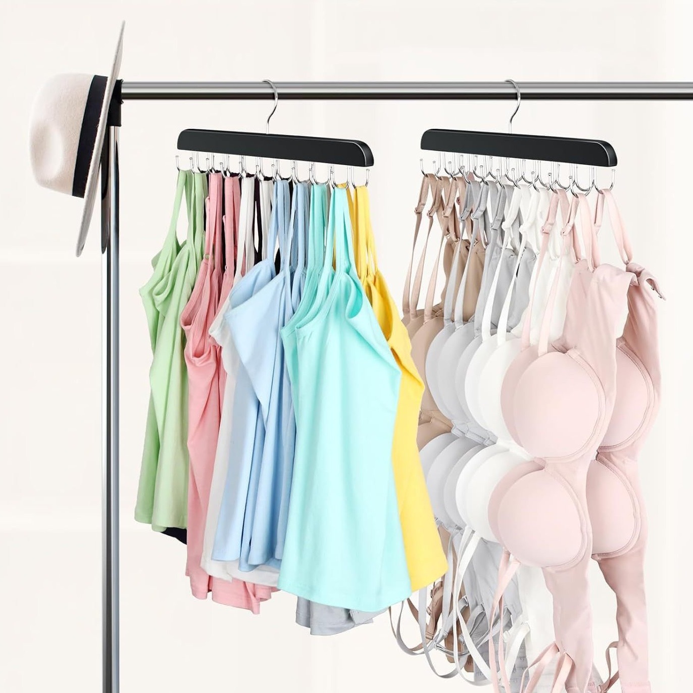 实木收纳衣架帽子裙子裤子领带多用实木衣架酒店家用防滑无痕衣挂细节图