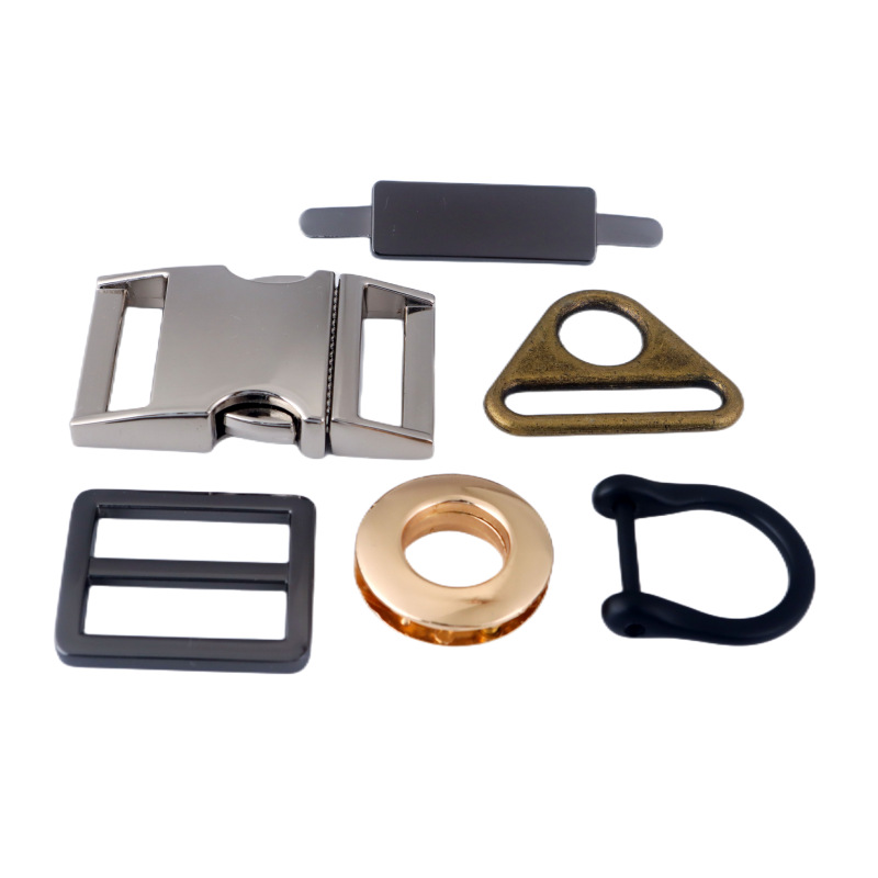 Wholesale luggage metal nameplates, hardware marks, alloy blank trademarks, logos, and can be laser-designed with five buttons Item Picture