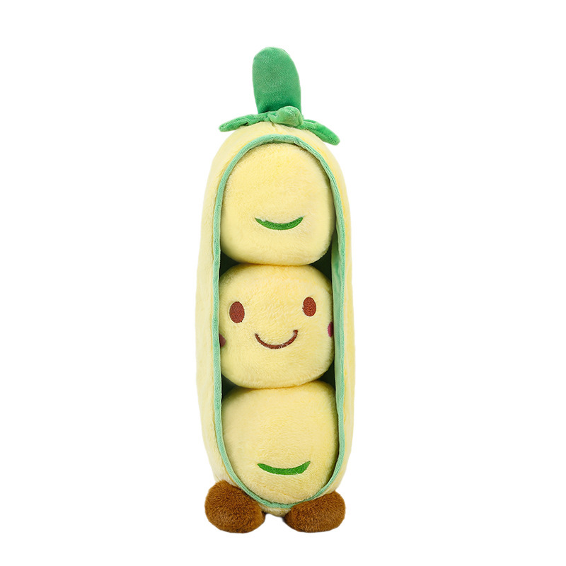 A new cute and creative soothing pea doll, a plush toy for sleeping and holding a girl's birthday gift pillow Item Picture