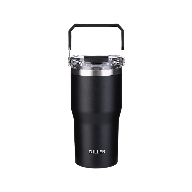 Cross-border blast de gran capacidad iceba tazas de acero inoxidable portátil coche térmico tazas de agua con pajita logotipo personalizado Item Picture