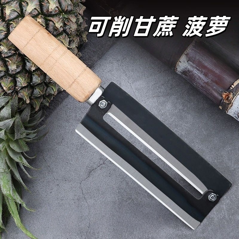 Thickened and sharp carbon steel sugarcane peeler, melon peeler, fruit peel peeler, street sugarcane peeler, pineapple peeler, lettuce peeler Application Scenario