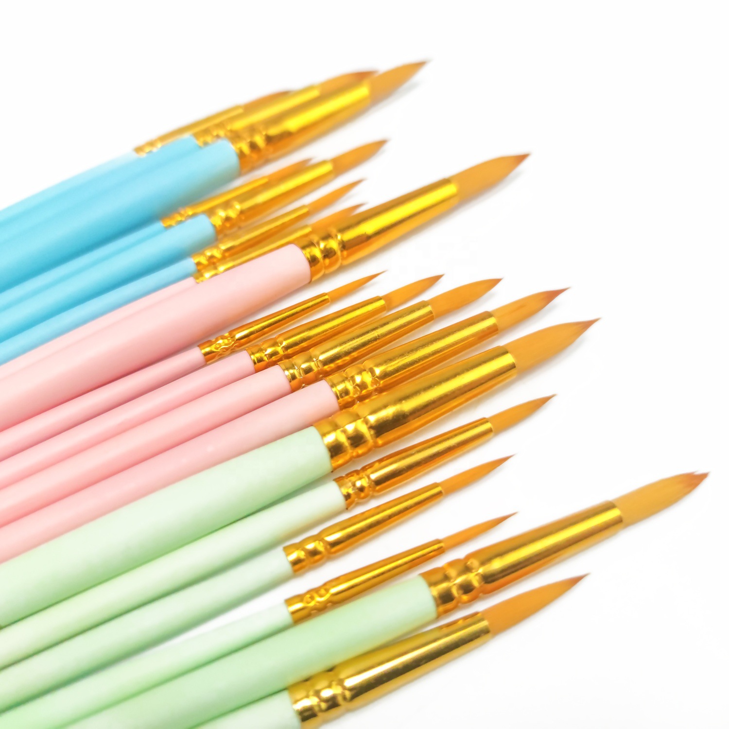 Yalong Cross-border best-selling artist paintbrushes, plastic handle paintbrushes, and colorful children's art paintbrushes Application Scenario