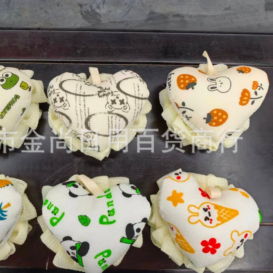 Cartoon hanging bath towel, bath ball, scrubbing bath towel, bath ball, girl's back rubbing foaming magic tool, bath flower bath ball full figure