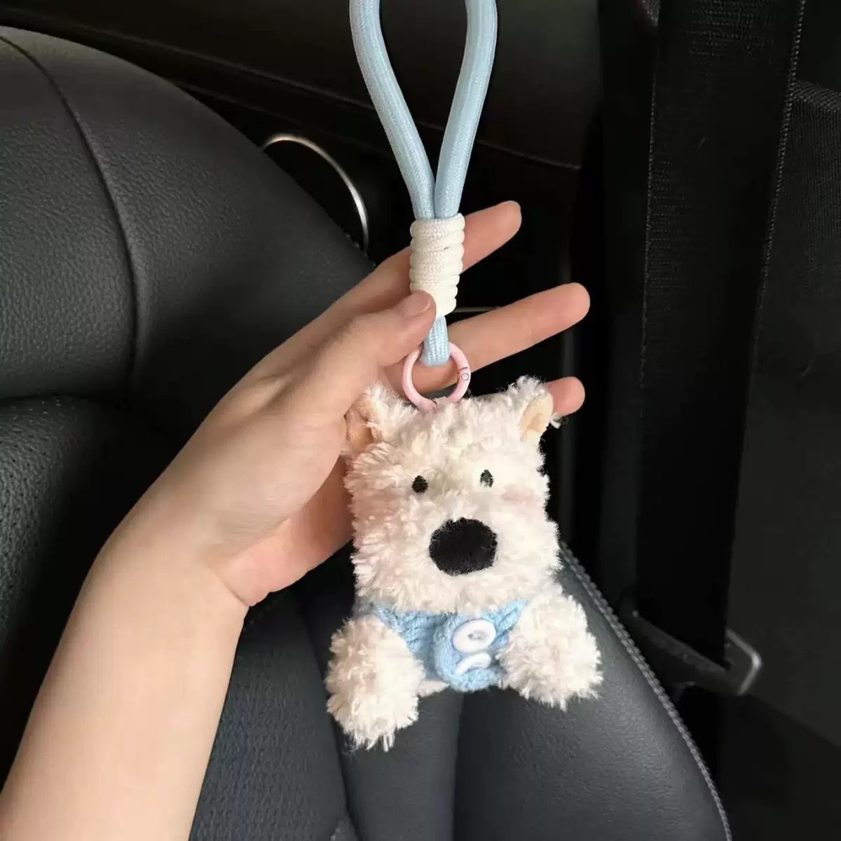 Love glasses, sloppy puppy, West Highland bag pendant, key rope buckle, plush toy decoration, couple gifts Specification image