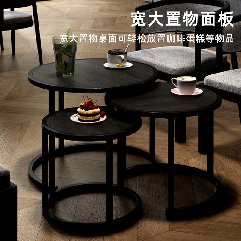 茶几简约现代小户型网红轻奢金属可移动卧室小圆桌子客厅家用边几 details Picture