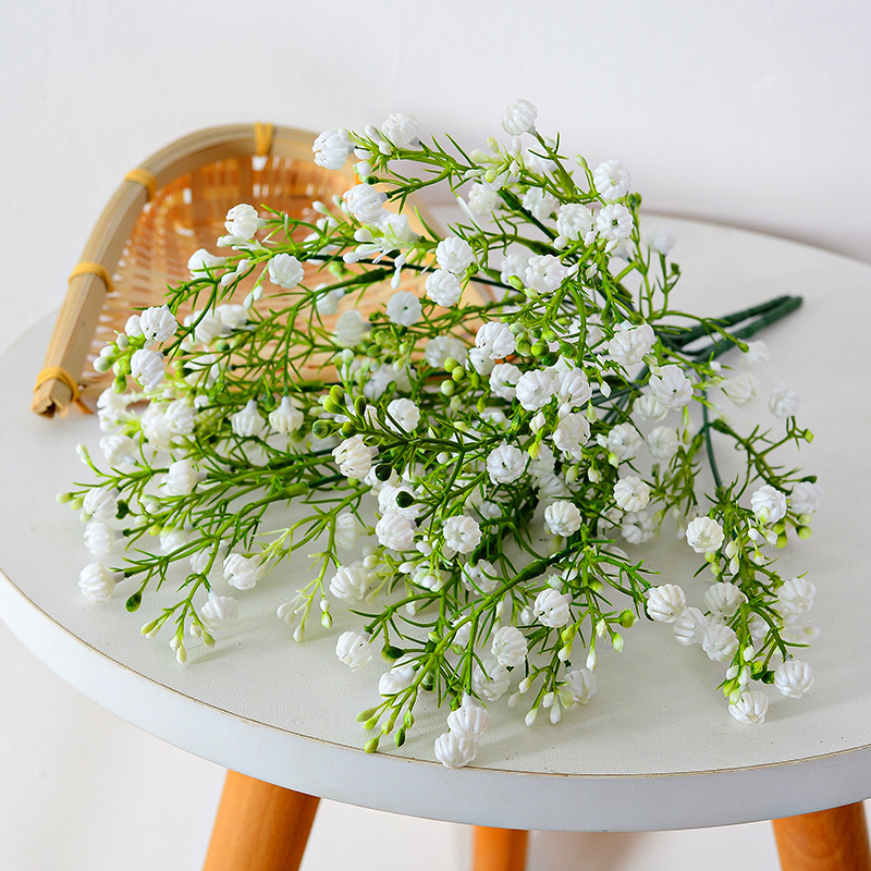 手感满天星把束仿真花 家居婚庆装饰夜来香假花人造花束厂家批发