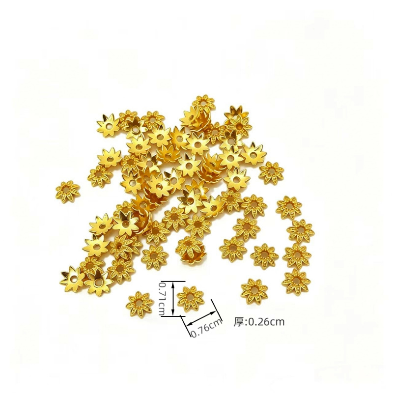 Oro alloy calado receptáculo septos cuentas sueltas accesorios DIY handmade pulsera accesorios accesorios septos details Picture