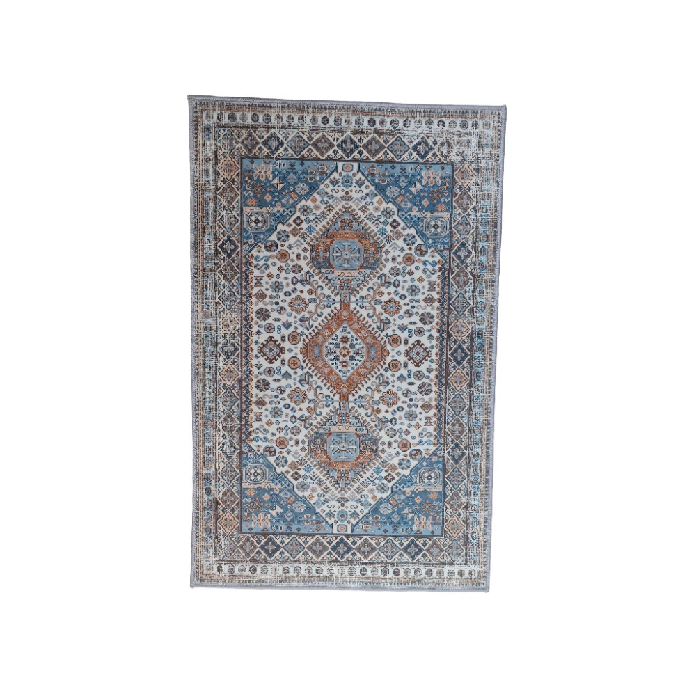 仿羊绒波斯现代客厅羊毛地毯短绒印花大地毯祈祷和家庭旅行用