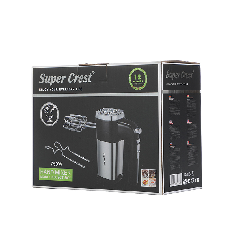Wholesale of cross-border European standard electric egg beaters, fully automatic stirrers, handheld stainless steel electric egg beaters Item Picture