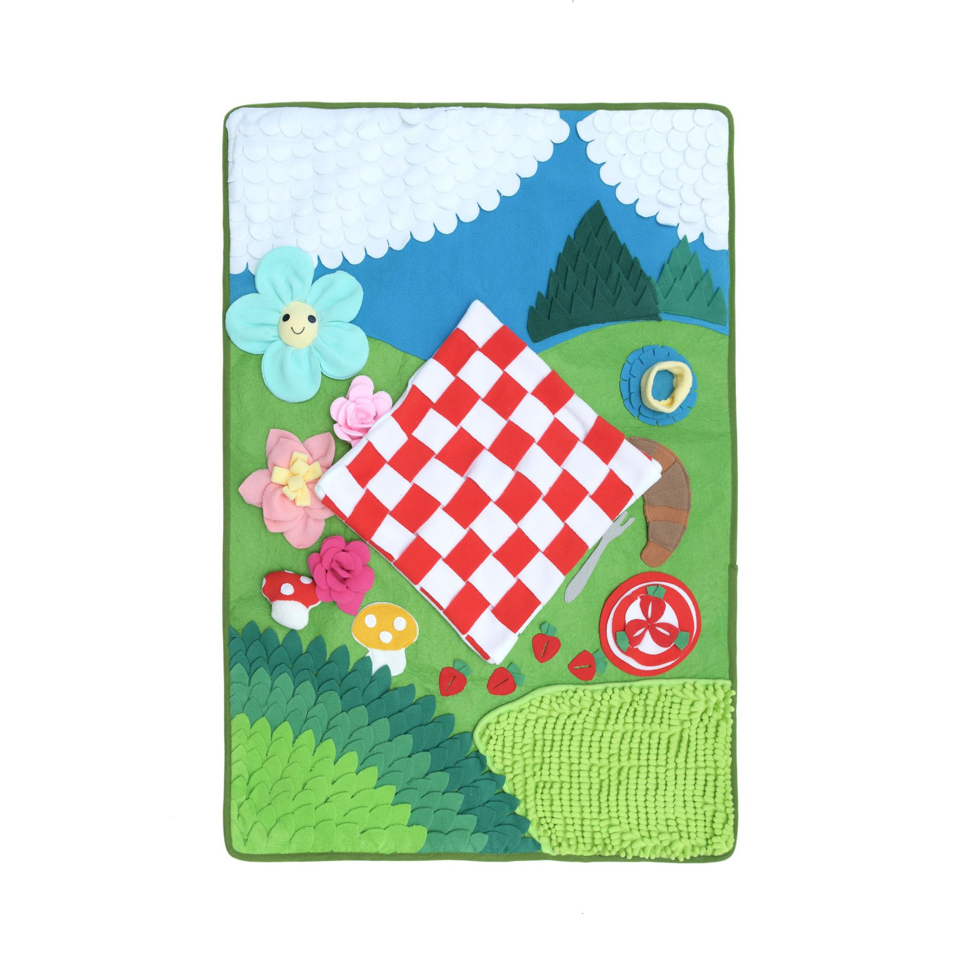 Rongka Pet Cross-border Amazon Spring Picnic Grassland Interactive Intelligence Fun Boredom Pet Sniffing Mat Medium and Large Dog Slow Food Stress Relief Food Hiding Mat Item Picture