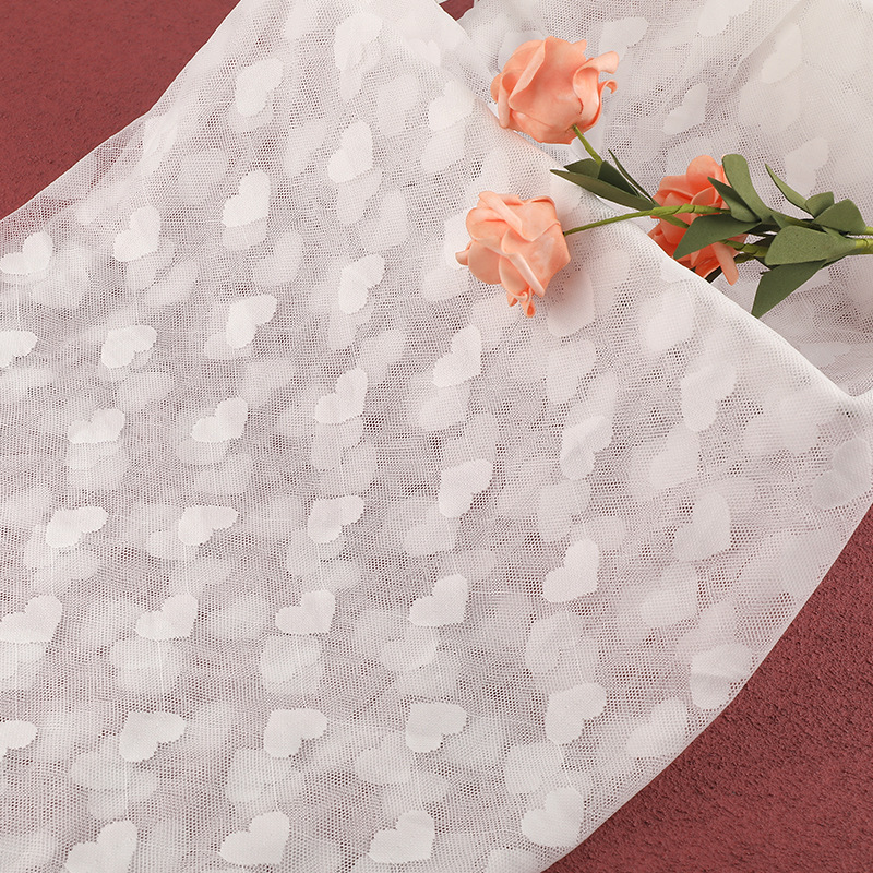 Heart-shaped lace fabric, full lace trim, wedding dress, lace fabric, trim trim Specification image