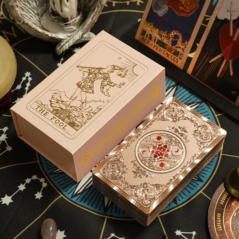 金箔塔罗 韦特塔罗牌全套正版卡片桌游烫金PVC防水塔罗卡牌游戏现货批发