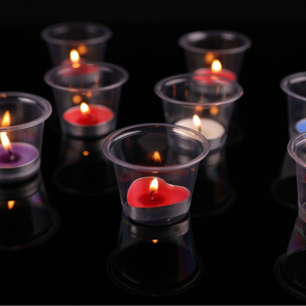 Caja de 10 PCS cera de té redonda cáscara de aluminio luz de ghee vela de luz larga vela de pintura de fuego velas de vacaciones domésticas al por mayor Specification image