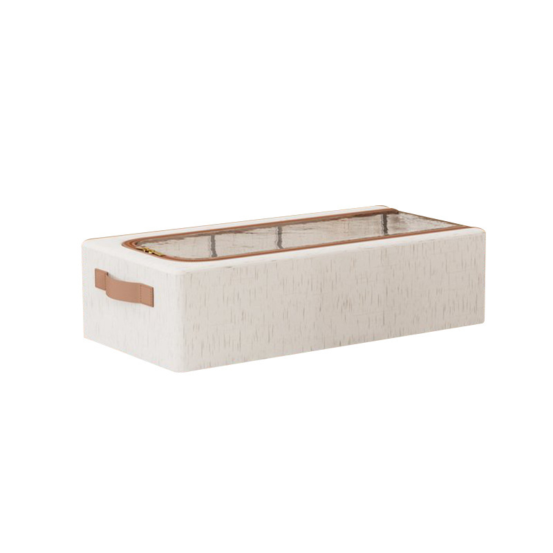 Tianshan cotton and linen shoe box is dust-proof, moisture-proof, no installation required and saves space. It is a dormitory storage box and a perfect shoe storage tool under the bed Item Picture