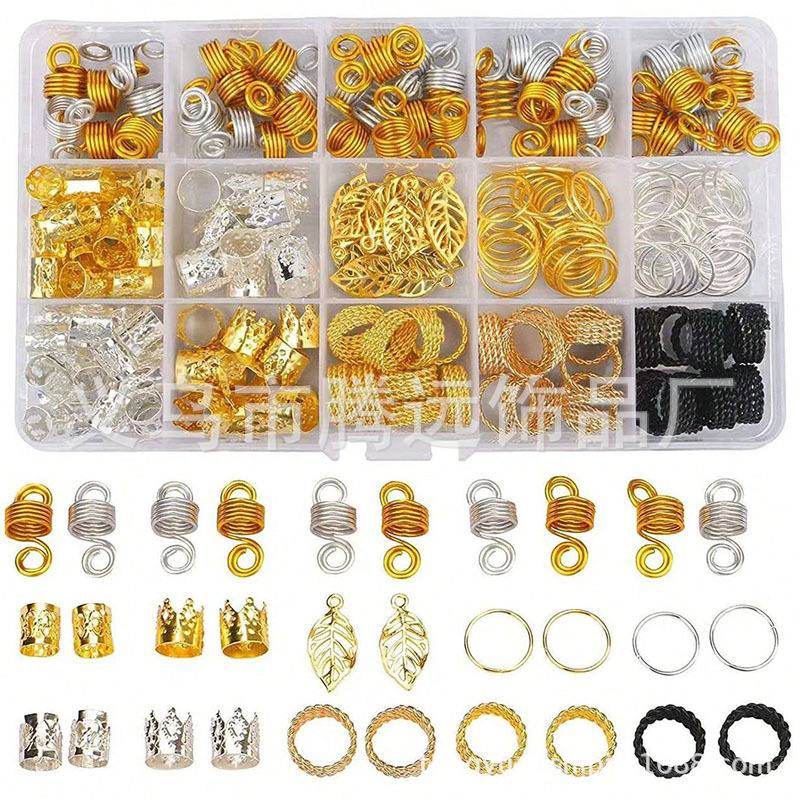 Amazon boxed braid hair accessories, long braid accessories, braid jewelry, beaded weaving, cross-border diy cuff headwear Application Scenario
