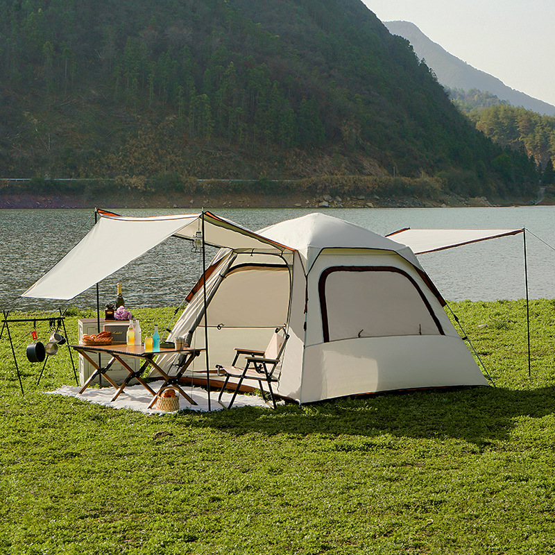 Wholesale of the new type of outdoor canopy tent, a convenient and fully automatic two-in-one rainproof tent for picnic and camping Specification image
