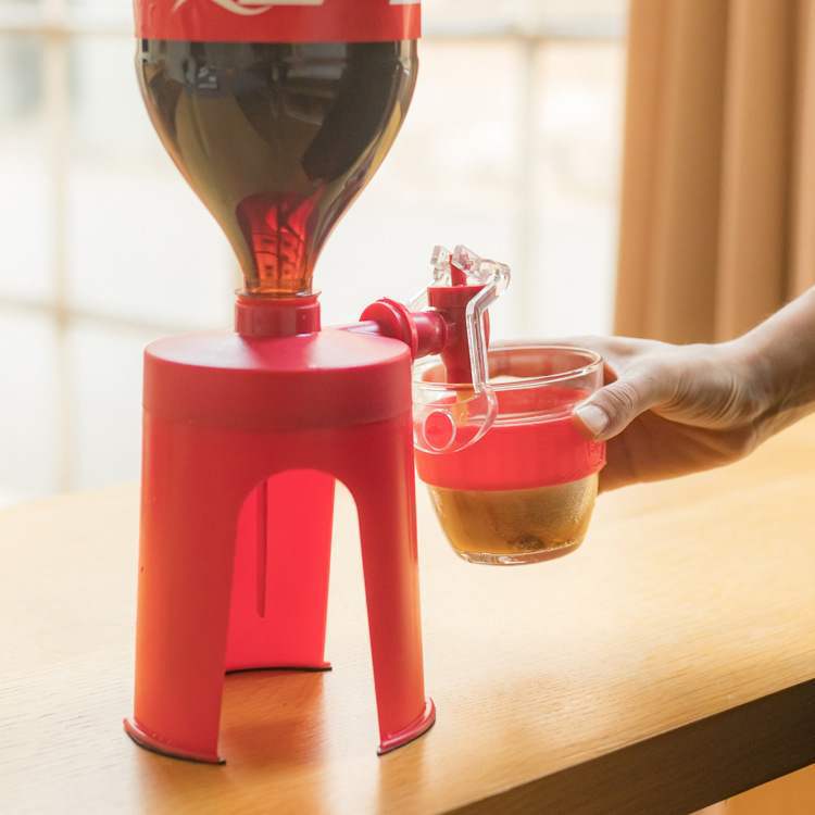Second-generation creative hand-pressed cola bottle inverted water dispenser, carbonated beverage inverter, household beverage machine, cola machine details Picture
