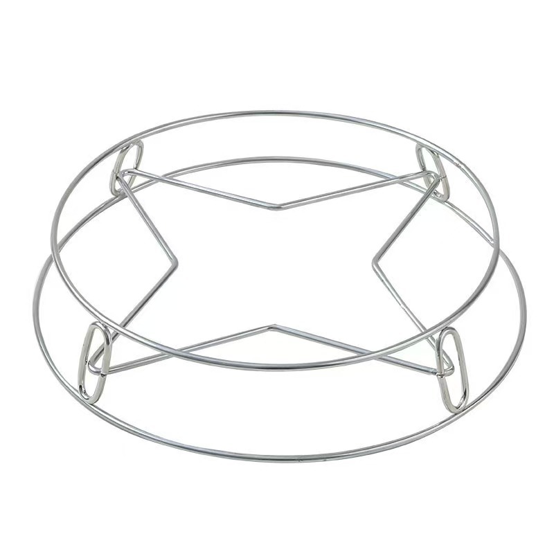 Wholesale of household stainless steel pot racks, kitchen storage racks, heat insulation pads, pot pads, steamer racks, double-layer multi-functional anti-scald racks Item Picture