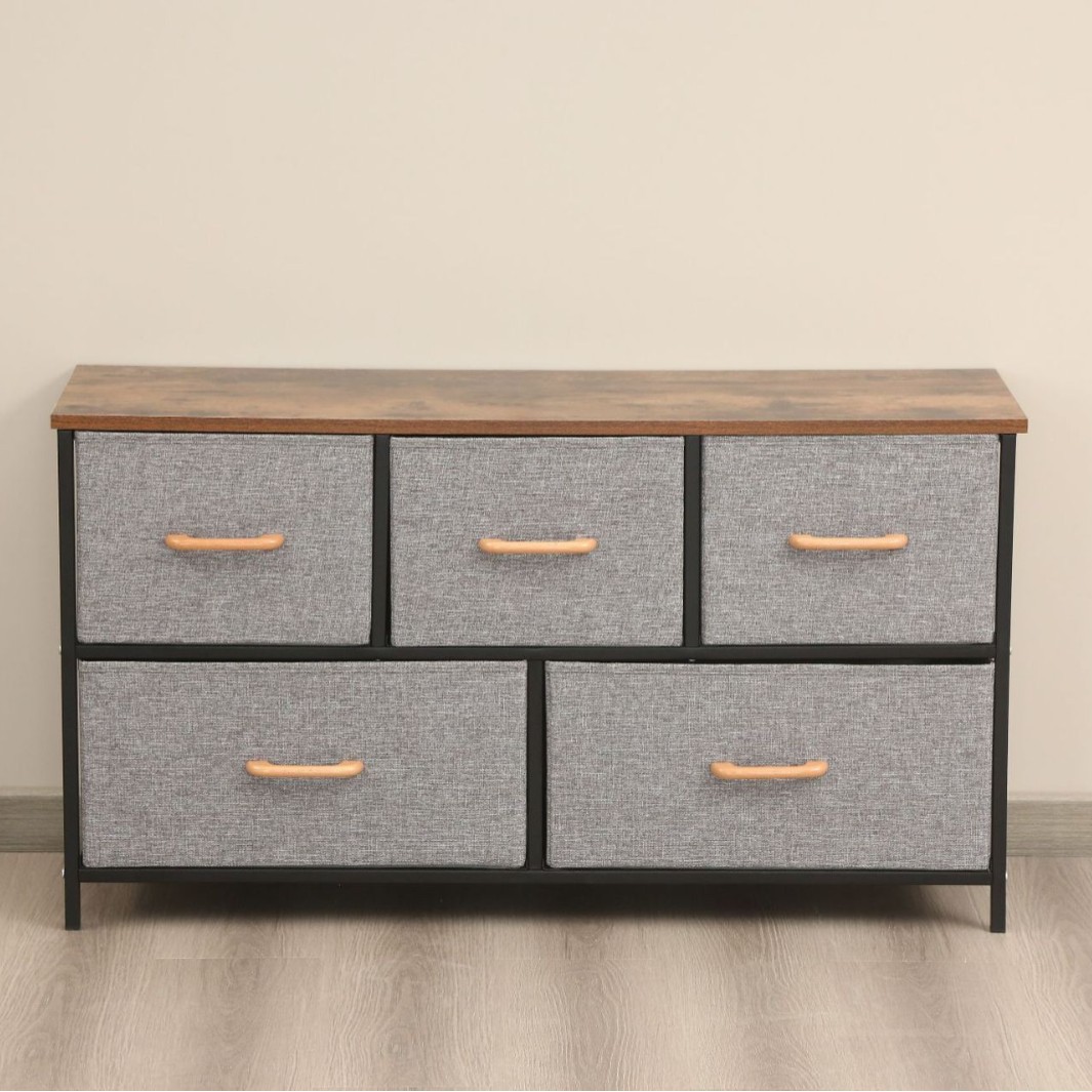 Modern fabric drawer-type storage cabinet, multi-layer assembly, home bedroom storage cabinet, living room miscellaneous cabinet details Picture