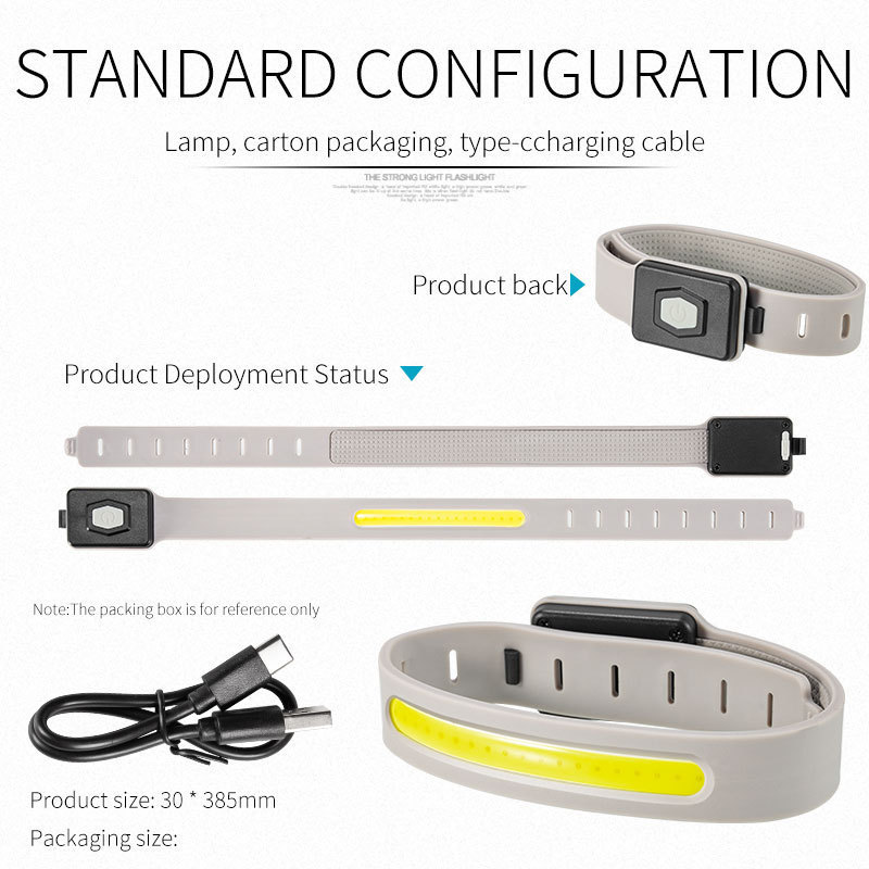 Cross-border soft cushion wrist light, red and white light, night running special sports protective gear light, long battery life, rechargeable wrist light, anti-glare Application Scenario
