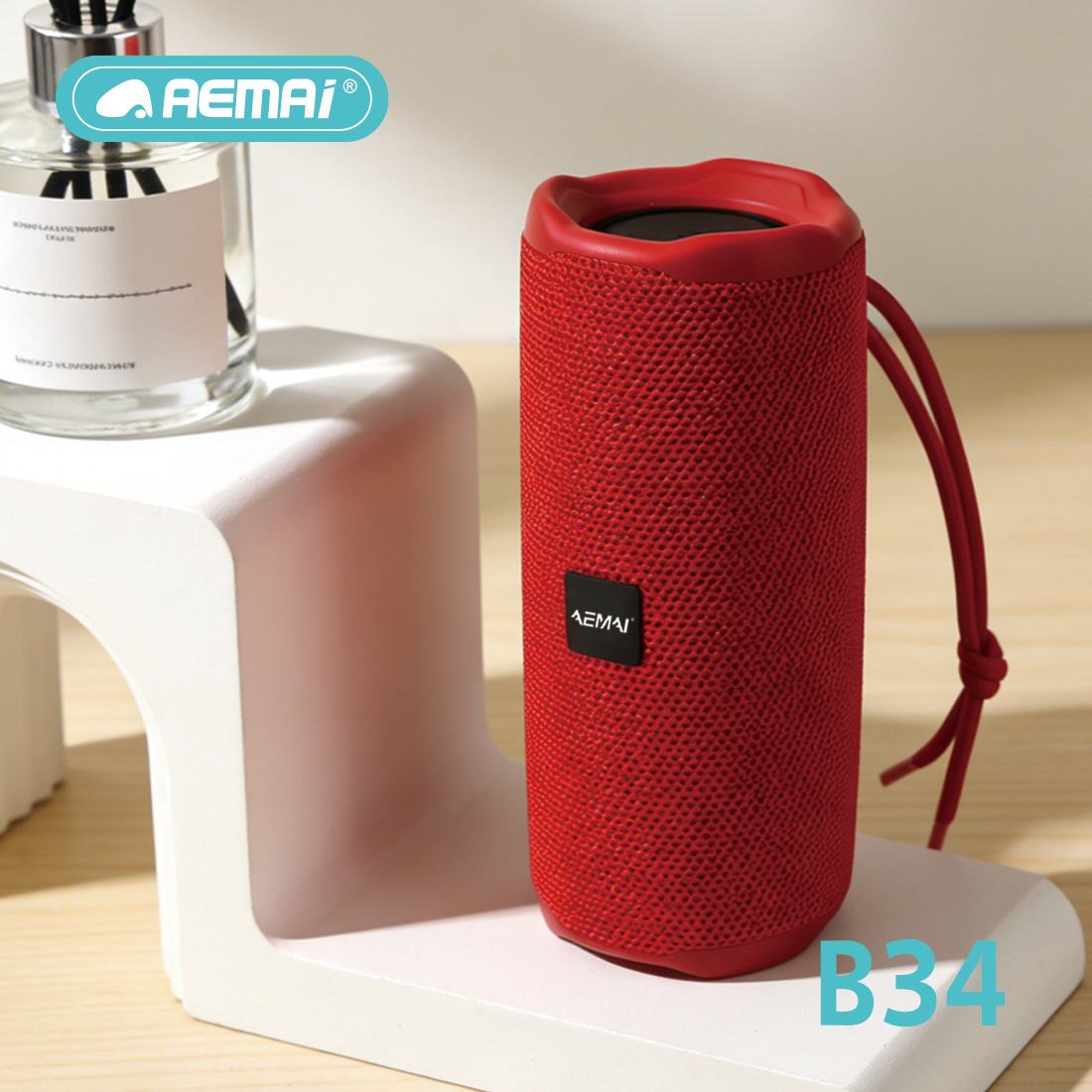 AEMAi's cross-border best-selling B34 Bluetooth speaker, portable hand-held subwoofer, card-inserting USB flash drive, car money collection speaker Specification image