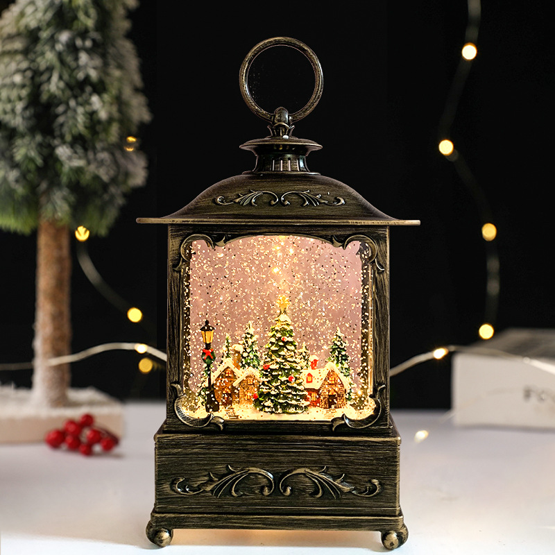Christmas gifts: Snowflake wish lantern, night light, music box, crystal ball, snow house, town music box, children's handicrafts