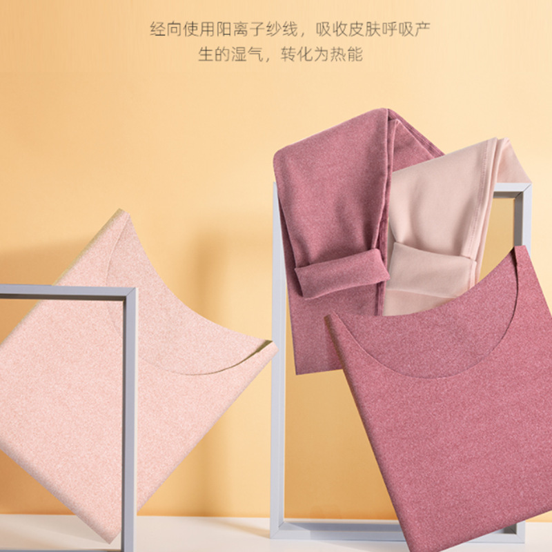Live broadcast of double-sided German fleece thermal underwear and women's fleece textured thermal clothing Specification image
