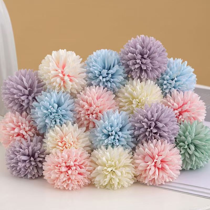 仿真花球菊  假花乒乓球菊蒲公英 婚庆家居酒店摄影插花装饰摆件