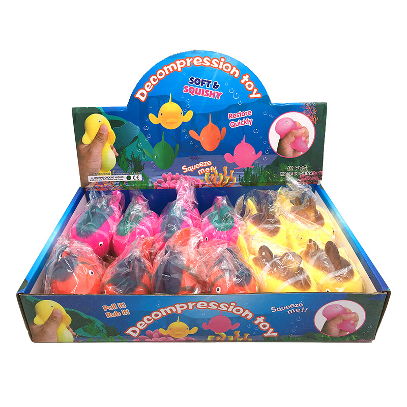 Cross-border new product: Goldfish Flour Kneading Fun, Marine Animal Flour Release Toy, TPR soft Rubber Stress-relieving toy Item Picture