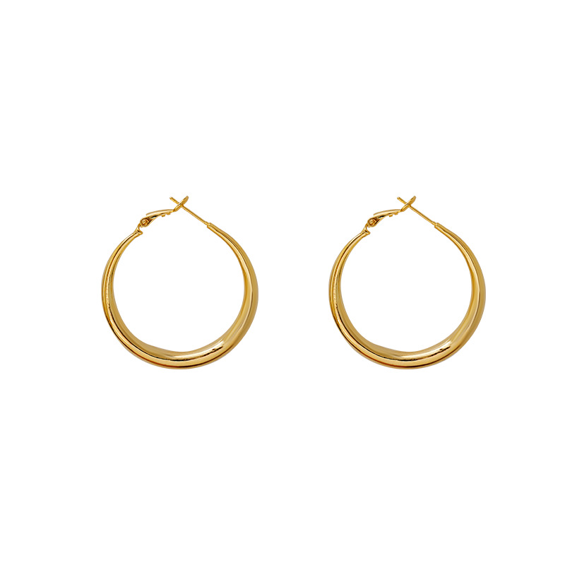 Hyacinth Xu Me Dazzlingly, Zhao Lusi Xu Yan's same silver pigment ring large ear ring, high-end women's stud earrings, elegant earrings and earrings Item Picture